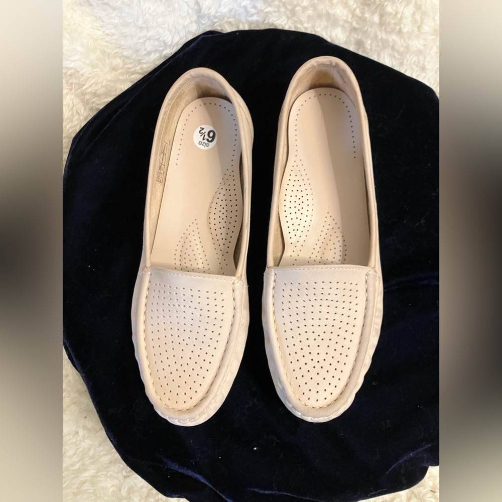 SAS Slip On Tan Cream‎ Leather Tripad Comfort Loafer Sz 6.5 - Picture 8 of 8